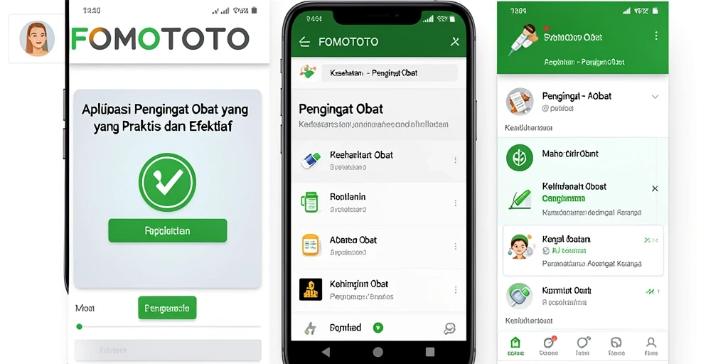 Tampilan antarmuka FOMOTOTO yang sederhana dan mudah dipahami.