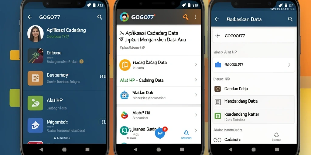Screenshot utama GOGO77 dengan fitur cadangan data yang jelas.