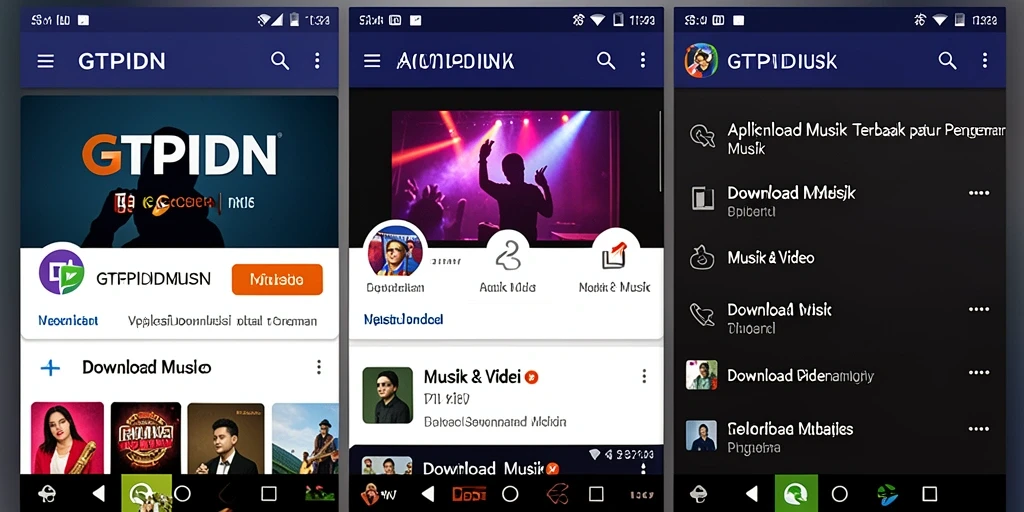 Tampilan antarmuka GTPIDN yang simpel dan efisien untuk Download Musik.