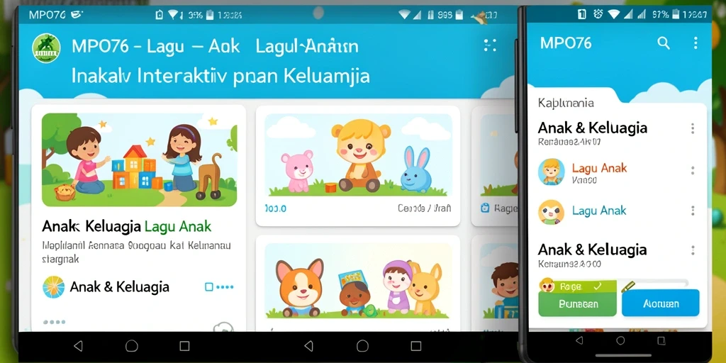 Antarmuka user-friendly aplikasi MPO76 untuk Lagu Anak.