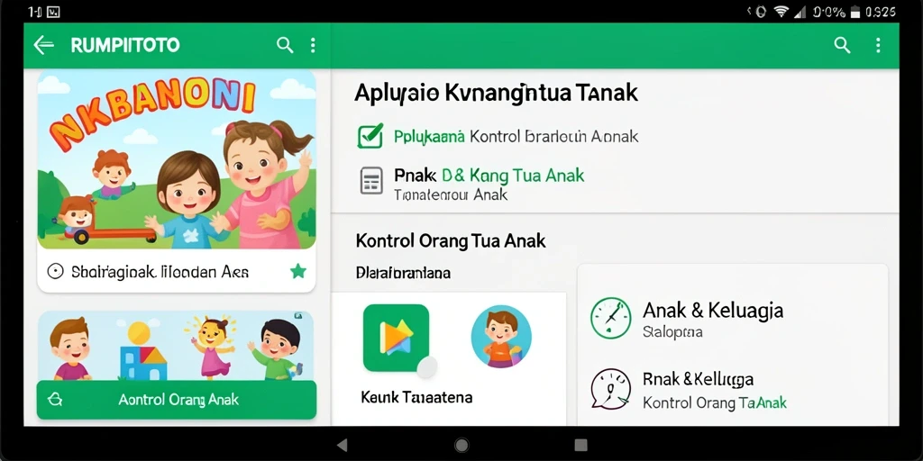 Antarmuka RUMPITOTO yang intuitif untuk kontrol orang tua anak.