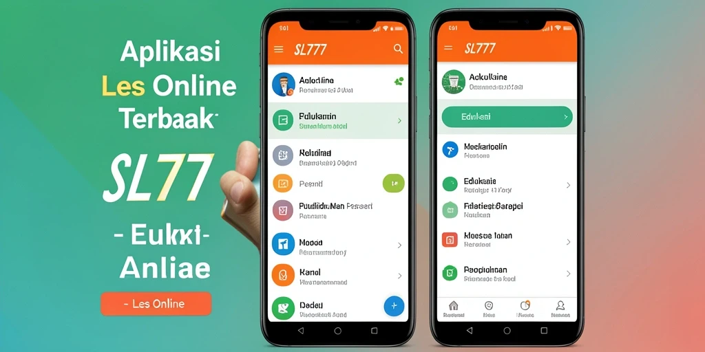Antarmuka aplikasi Les Online SL777 yang interaktif dan menarik.